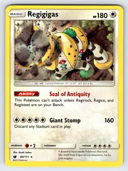Regigigas 84/111 2017 Crimson Invasion Pokemon Card TCG Holo Rare - Nm/Vlp - Image 1
