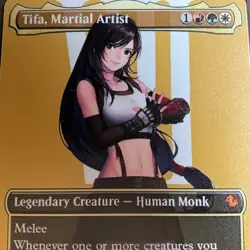 Goddess Story Gold METAL Card - Serial Number #075/100! Anime Bikini Tifa - Image 3