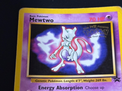 Mewtwo Pokemon WB Promo Card 1999, Moderately played condition, - Image 3