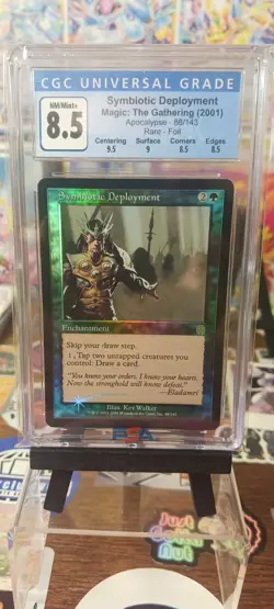 2001 Symbiotic Deployment Magic The Gathering Apocalypse Foil 88/143 CGC 8.5 - Image 1