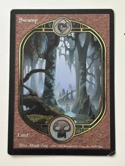 MTG / Full Art Mountain Swamp / Unglued / Good Condition - Image 3