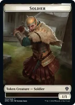 MTG Dominaria United - Soldier 1/1 & Sand Warrior 1/1 [Token] (Foil) - Image 1