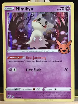 Pokemon TCG Halloween Trick Or Trade Mimikyu #81/189 Holo Rare - Image 1
