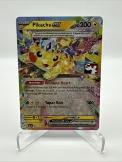 057/191 Pikachu ex Pokemon TCG Prize Pack Series 7 Play Stamped Surging Sparks - Image 1