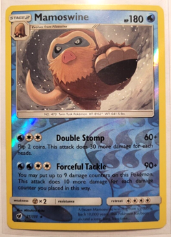 Pokemon TCG Crimson Invasion Mamoswine Reverse Holo Rare 21/111 NM/M Condition - Image 1