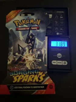 VERY HEAVY - 31.89g - Pokemon Surging Sparks Sleeved Booster Pack - SEALED! - Image 1
