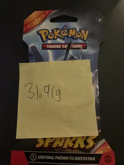 VERY HEAVY - 31.89g - Pokemon Surging Sparks Sleeved Booster Pack - SEALED! - Image 4