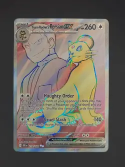 Pokemon TCG Team Rocket’s Persian ex 219/182 Full Art Destined Rivals - Image 1