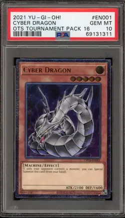 Yu-Gi-Oh! Cyber Dragon OTS Tournament Pk. 16 Ultimate Rare OP16-EN001 PSA 10 - Image 1