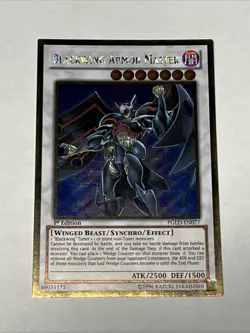 Yu-Gi-Oh TCG Blackwing Armor Master PGLD-EN077 1st Edition Gold Rare Card NM - Image 1