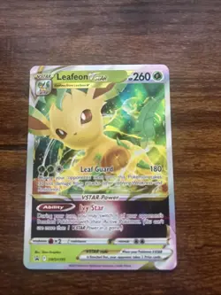Pokemon TCG Leafeon VSTAR SWSH Black Star Promos Holo Card SWSH195 2022 - Image 1