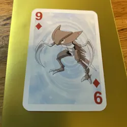 1999 Bicycle Kabutops 9 Diamonds Mini Playing Card - Image 1