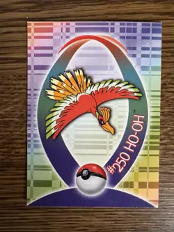 Pokemon Topps Ho-oh #250 Sticker Card 37 of 37 - Image 1