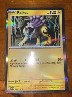 Pokemon TCG Raikou Holo Mega Evolutions Rare Card 048/132 NM 2025 - Image 1
