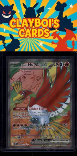 Ethan's Ho-Oh ex SV10: Destined Rivals Pokemon 209/182 Ultra Rare NM+ - Image 1