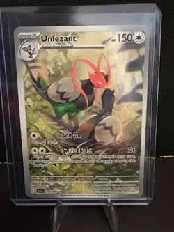 Pokemon TCG - Unfezant 150/086 SV: Black Bolt Illustration Rare English - Image 1