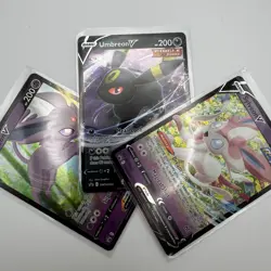 Pokemon TCG Promo Bundle Espeon V SWSH201 Sylveon V SWSH202 Umbreon V SWSH203 - Image 1