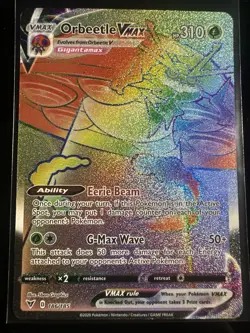 Orbeetle VMAX 186/185 SWSH04 Secret Rare Pokemon Vivid Voltage NM - Image 1