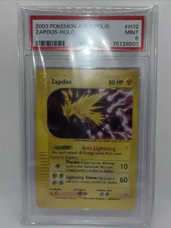 Pokemon Zapdos Aquapolis EReader 2003 #H32 Holo Rare PSA 9 MINT - Image 1