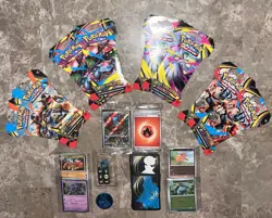 Pokemon Mega Evolution Lot- 8 Sealed Boosters, 100+ Mega Singles, & More! - Image 1