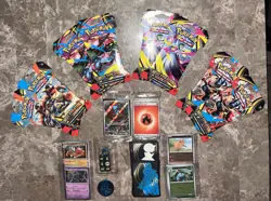 Pokemon Mega Evolution Lot- 8 Sealed Boosters, 100+ Mega Singles, & More! - Image 2