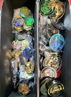 Lot of 10x Official Pokemon TCG Coins -No Duplicates Per Lot Small & Large Mix! - Image 1