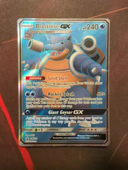 Heavily Played, English Pokemon Holo Blastoise GX - SM189 - SM Black Star Promo - Image 1