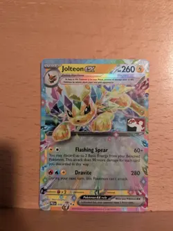 Jolteon ex #30 Near Mint Holo 2025 Pokemon Stamped Prize Pack Series 7 - Image 1