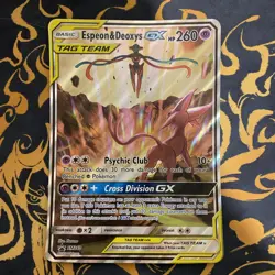 2020 Pokemon Espeon & Deoxys GX Tag Team Black Star Promo SM240 (JUMBO) - Image 1