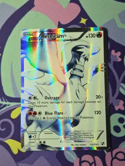 Pokemon TCG Black & White Full Art Reshiram 113/114 Holo Lightly Played - Image 1