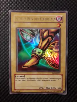 Yu-Gi-Oh! Rechtes Bein der Verbotenen, LOB-G097, UR, 2. Auflage, Deutsch, NM-EX - Image 1
