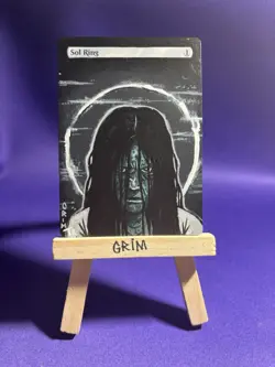 Magic the Gathering Sol Ring Hand-Painted Alter by Grim Alters - The Ring Samara - Image 1