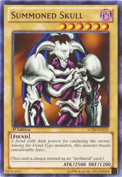 Yugioh! LP Summoned Skull - LCJW-EN235 - Rare - 1st Edition Lightly Played, Engl - Image 1