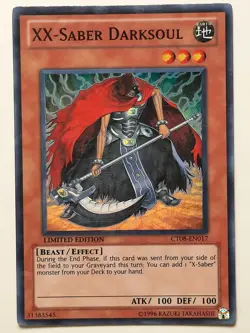 Yugioh XX-Saber Darksoul CT08-EN017 SUPER RARE NM Limited Edition - Image 1