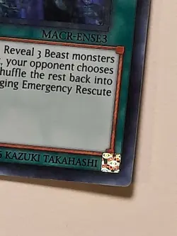 Yugioh Emerging Emergency Rescute Rescue MACR-ENSE3 SUPER RARE NM Limited Ed - Image 2