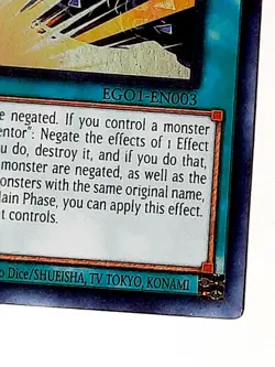 Yugioh Fist of Fate EGO1-EN003 ULTRA RARE 1st Edition MINT - Image 2