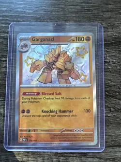 Pokemon TCG Garganacl 178/091 Paldean Fates Shiny Holo Rare Card NM Condition - Image 1
