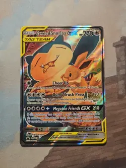 Eevee & Snorlax GX - SM169 - Pokemon Sun & Moon Promo Ultra Rare Card NM - Image 1