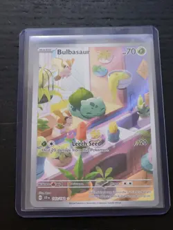 Pokemon TCG Bulbasaur Illustration Card 143/142 Stellar Crown - Image 1