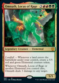 LP M - Omnath, Locus of Rage: Commander 2020 Zendikar Rising - Image 1
