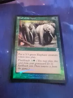 Magic Mtg FOIL Time Spiral Timeshifted Call of the Herd lightly played - Image 1
