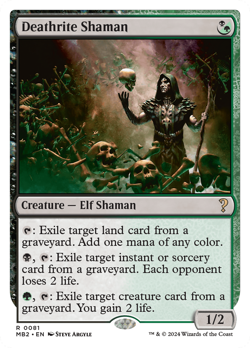 Deathrite Shaman (White Border) #81 | NM | Mystery Booster 2 MB2 | Magic MTG - Image 1