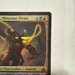 MTG FOIL Angrath, Minotaur Pirate - Rivals of Ixalan #201. NM - Image 3