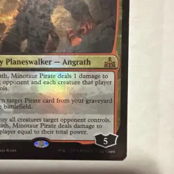 MTG FOIL Angrath, Minotaur Pirate - Rivals of Ixalan #201. NM - Image 4
