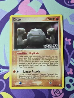 Pokemon TCG EX Delta Species Ditto (Geodude) 62/113 Reverse Holo Excellent - Image 1