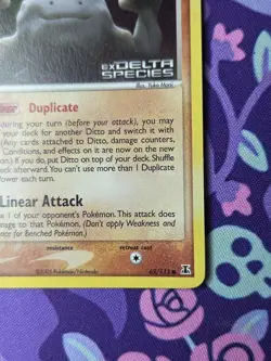 Pokemon TCG EX Delta Species Ditto (Geodude) 62/113 Reverse Holo Excellent - Image 4