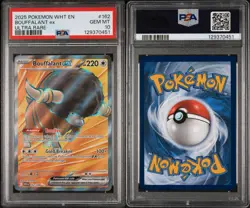 Pokemon TCG White Flare Bouffalant EX Ultra Rare 162/086 PSA 10 - Image 1