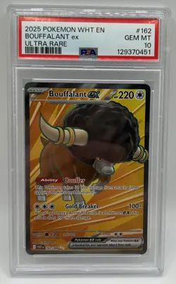 Pokemon TCG White Flare Bouffalant EX Ultra Rare 162/086 PSA 10 - Image 2