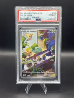 Pokemon Bulbasaur Stellar Crown Illustration Rare #143 PSA 10 Gem Mint - Image 1