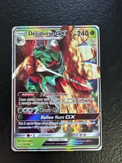 Pokemon TCG Decidueye GX Sun & Moon Base Set 12/149 Holo Ultra Rare - Image 1